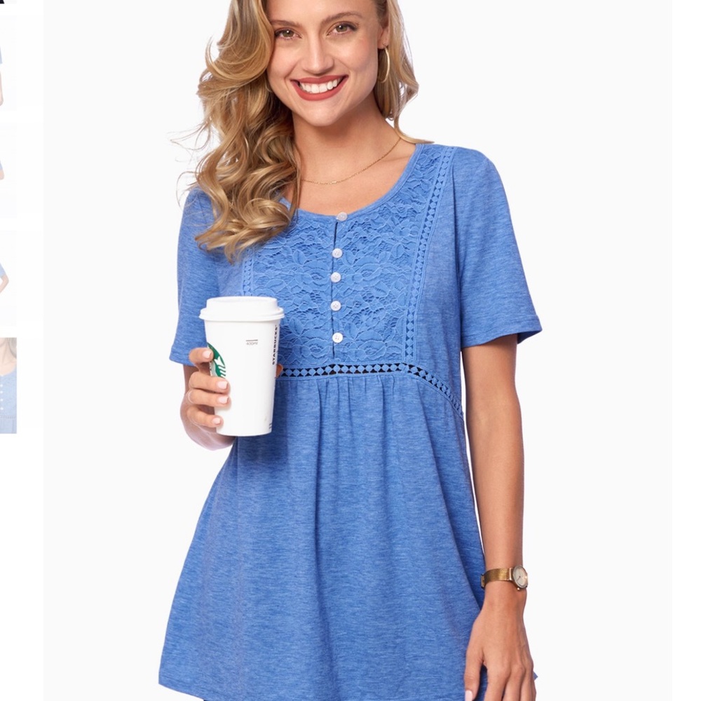 🦋ROTITA short sleeve lace stitching blouse